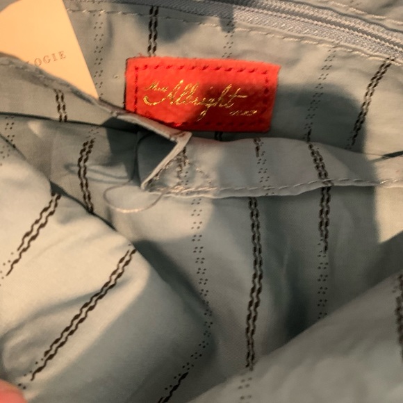 Anthropologie Miss Albright clutch with Pom Pom and magnetic snap closure. NWT - Picture 4 of 9